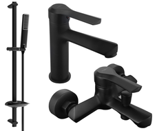 Mexen Sabre DB72 bathtub set, Black - 72103DB72-70