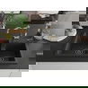 Mexen Tomas 2-compartment granite sink with a kitchen mixer tap Carla, Black - 6516-77-670700-50-B