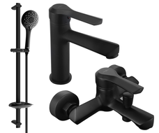 Mexen Sabre DB74 bathtub set, Black - 72103DB74-70