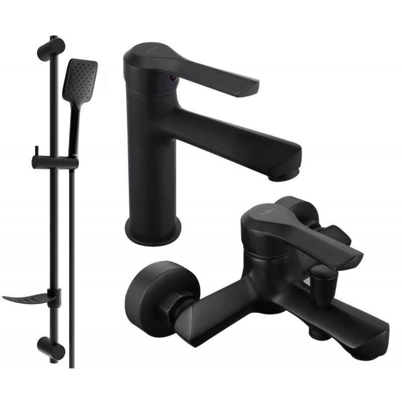 Mexen Sabre DF62 bathtub set, Black - 72103DF62-70
