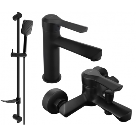Mexen Sabre DF62 Bath Set, Black - 72103DF62-70