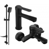 Mexen Sabre DF62 Bath Set, Black - 72103DF62-70