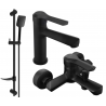 Mexen Sabre DF62 bathtub set, Black - 72103DF62-70