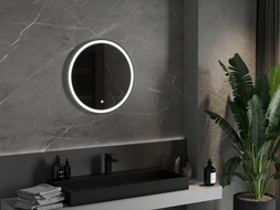 Mexen Gobi illuminated bathroom mirror, round 60 cm, LED 6000K, anti-fog - 9801-060-060-611-00
