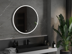 Mexen Gobi illuminated bathroom mirror, round 90 cm, LED 6000K, anti-fog - 9801-090-090-611-00