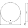 Mexen Gobi illuminated bathroom mirror 100 x 100 cm, LED 6000K, demister - 9801-100-100-611-00