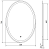 Mexen Elz bathroom mirror with backlight 50 x 70 cm, LED 6000K, anti-fog - 9802-050-070-611-00