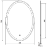 Mexen Elz illuminated bathroom mirror 50 x 70 cm, LED 6000K, demister - 9802-050-070-611-00