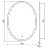 Mexen Elz bathroom mirror with backlight 60 x 80 cm, LED 6000K, anti-fog - 9802-060-080-611-00
