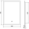 Mexen Navia backlit bathroom mirror 50 x 70 cm, LED 6000K, antifog - 9803-050-070-611-00