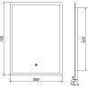 Mexen Navia illuminated bathroom mirror 50 x 70 cm, LED 6000K, demister - 9803-050-070-611-00