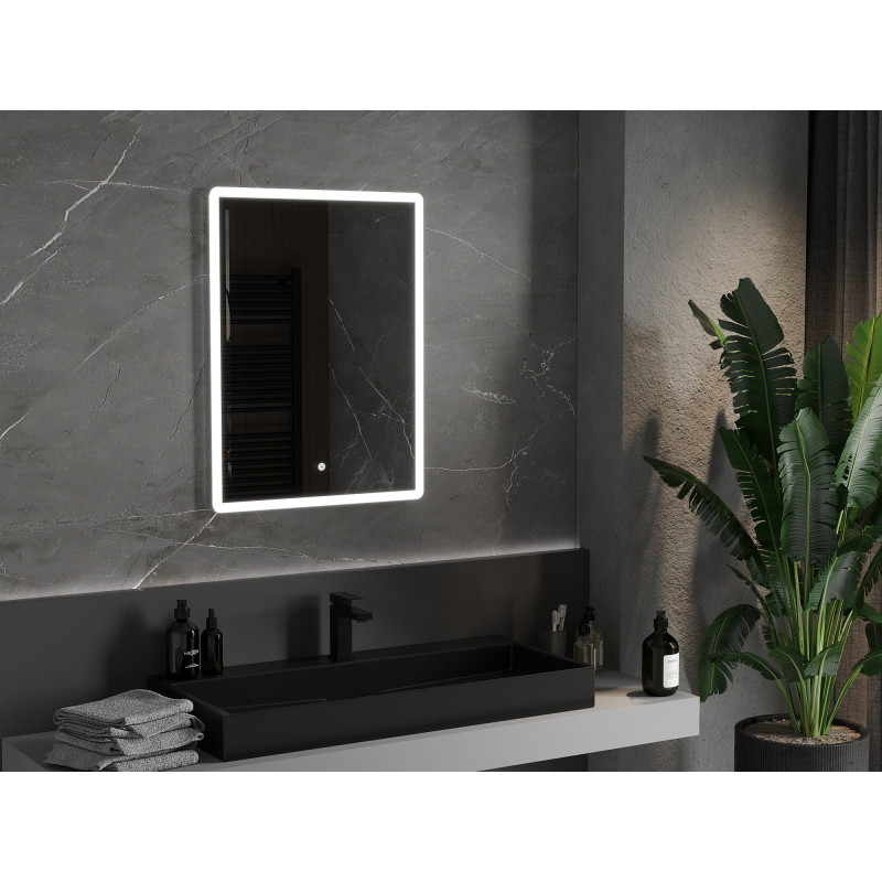 Mexen Navia 60 x 80 cm Illuminated Bathroom Mirror, LED 6000K, Anti-fog - 9803-060-080-611-00