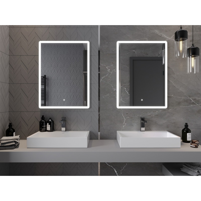 Mexen Navia illuminated bathroom mirror 60 x 80 cm, LED 6000K, anti-fog - 9803-060-080-611-00
