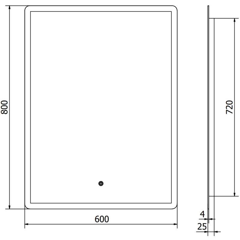 Mexen Navia backlit bathroom mirror 60 x 80 cm, LED 6000K, anti-fog - 9803-060-080-611-00