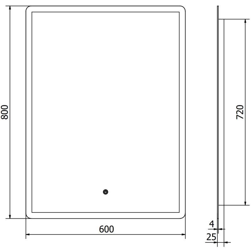 Mexen Navia illuminated bathroom mirror 60 x 80 cm, LED 6000K, anti-fog - 9803-060-080-611-00