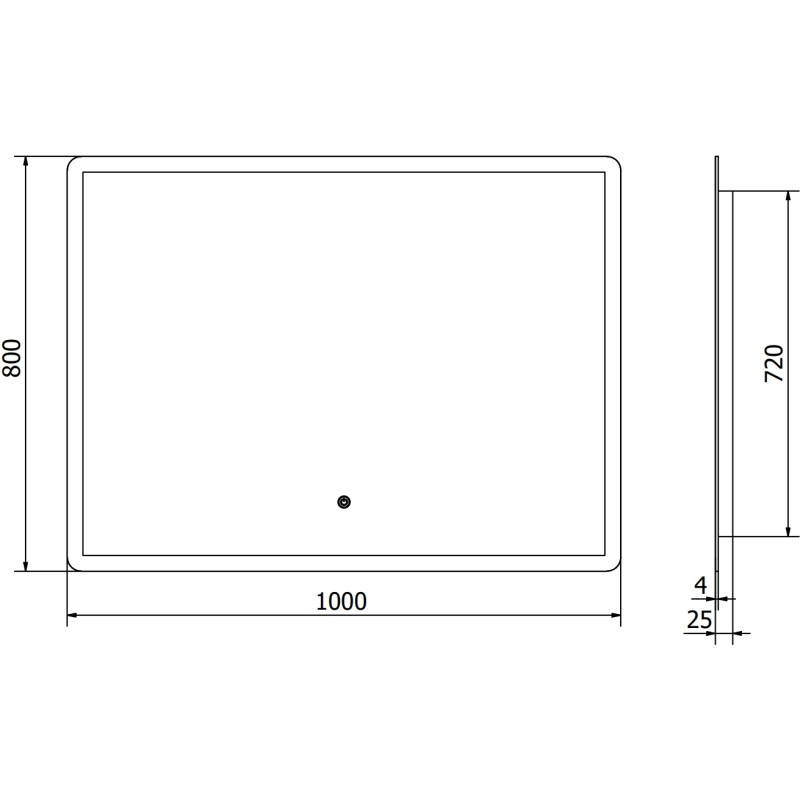 Mexen Navia bathroom mirror illuminated 100 x 80 cm, LED 6000K, anti-fog - 9803-100-080-611-00