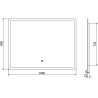 Mexen Navia bathroom mirror illuminated 100 x 80 cm, LED 6000K, anti-fog - 9803-100-080-611-00