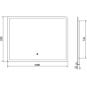 Mexen Navia illuminated bathroom mirror 100 x 80 cm, LED 6000K, demister - 9803-100-080-611-00