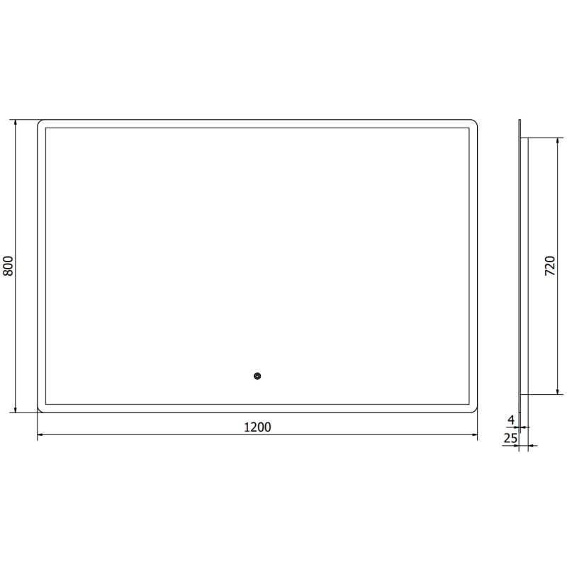 Mexen Navia backlit bathroom mirror 120 x 80 cm, LED 6000K, anti-fog - 9803-120-080-611-00