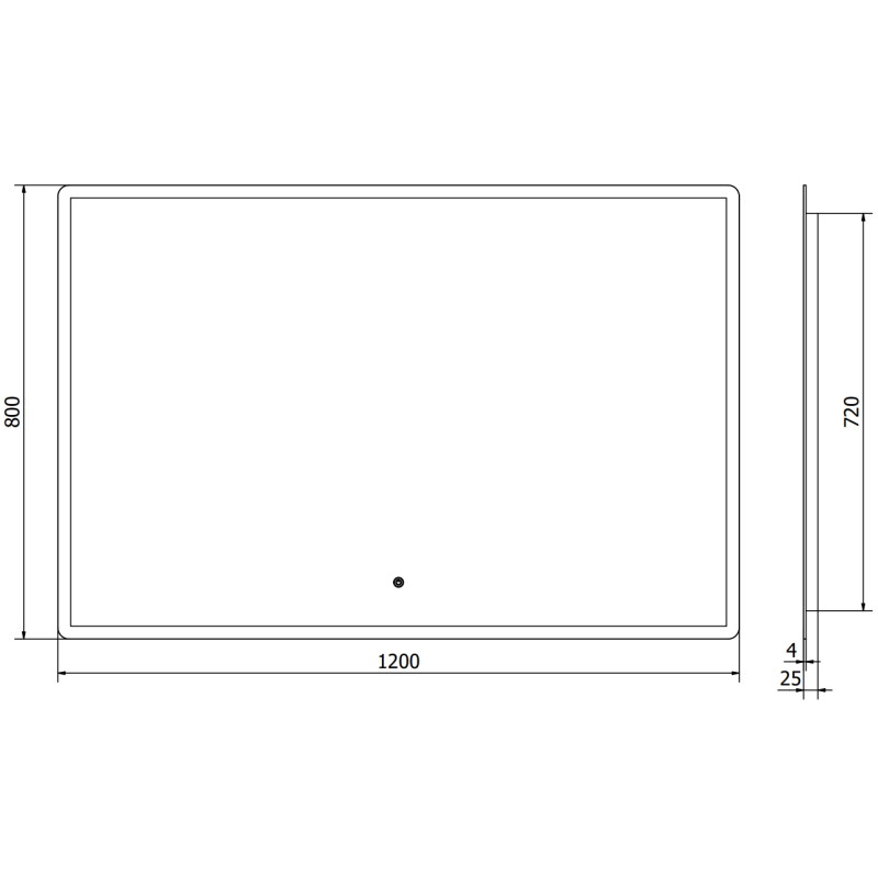 Mexen Navia LED Illuminated Bathroom Mirror 120 x 80 cm, LED 6000K, Anti-Fog - 9803-120-080-611-00