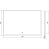 Mexen Navia illuminated bathroom mirror 120 x 80 cm, LED 6000K, demister - 9803-120-080-611-00