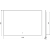 Mexen Navia LED Illuminated Bathroom Mirror 120 x 80 cm, LED 6000K, Anti-Fog - 9803-120-080-611-00