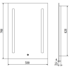 Mexen Remi illuminated bathroom mirror 50 x 70 cm, LED 6000K, demister - 9804-050-070-611-00