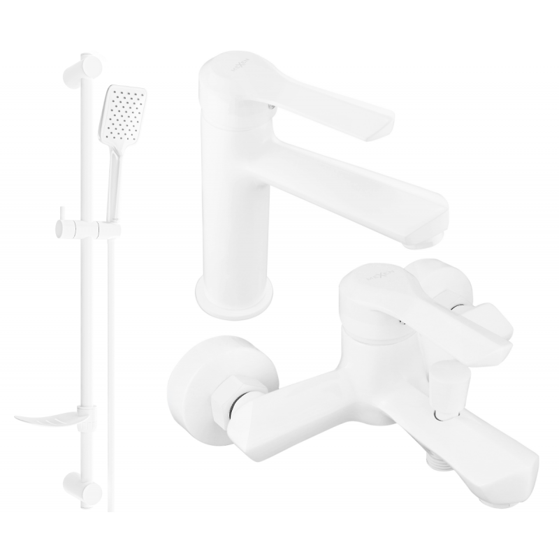 Mexen Sabre DF62 bath set, white - 72103DF62-20