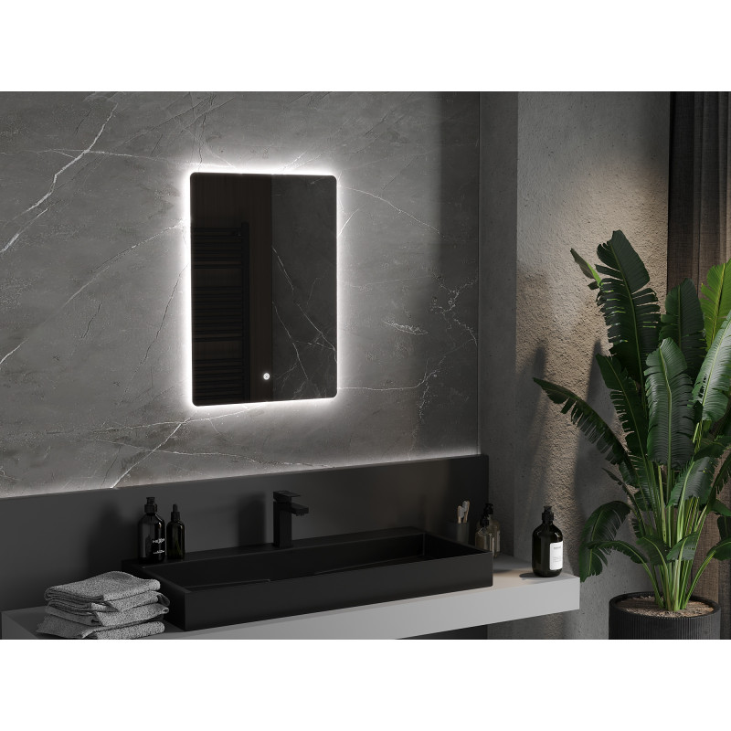 Mexen Sun illuminated bathroom mirror 50 x 70 cm, LED 6000K, anti-fog - 9807-050-070-611-00