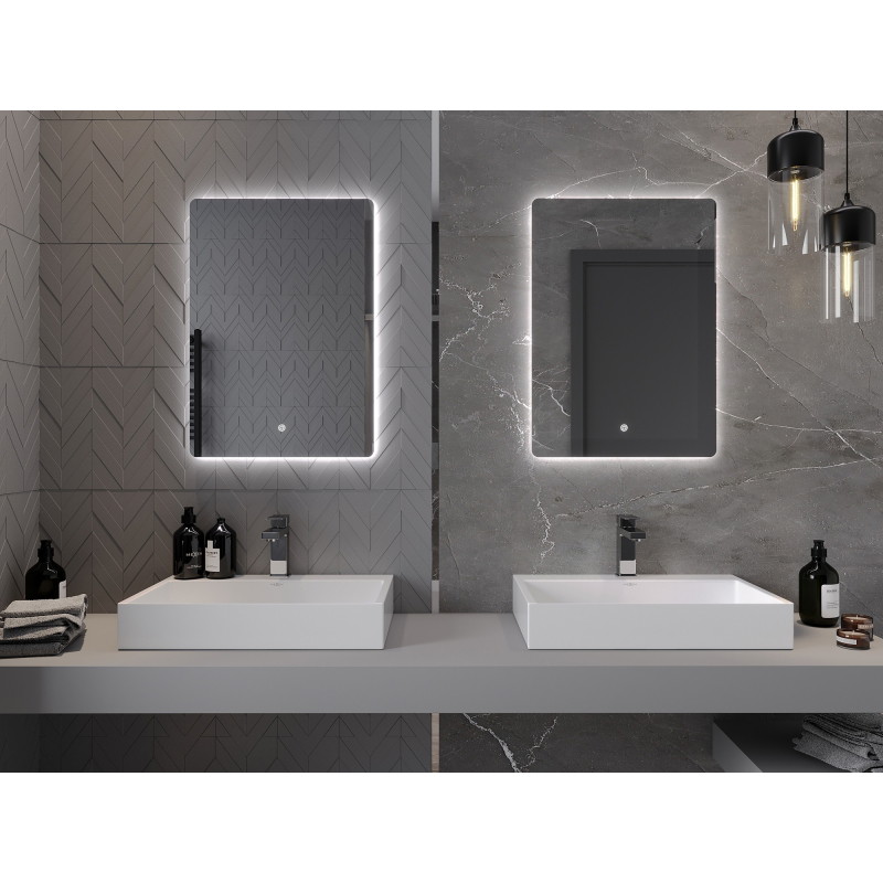 Mexen Sun 50 x 70 cm illuminated bathroom mirror, LED 6000K, anti-fog - 9807-050-070-611-00