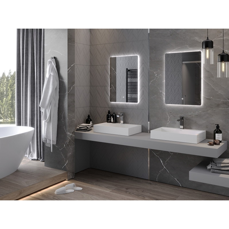 Mexen Sun 50 x 70 cm illuminated bathroom mirror, LED 6000K, anti-fog - 9807-050-070-611-00