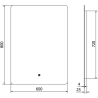 Mexen Sun illuminated bathroom mirror 60 x 80 cm, LED 6000K, anti-fog - 9807-060-080-611-00