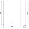 Mexen Sun 50 x 70 cm illuminated bathroom mirror, LED 6000K, anti-fog - 9807-050-070-611-00