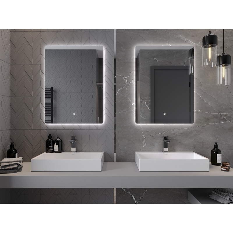 Mexen Sun illuminated bathroom mirror 60 x 80 cm, LED 6000K, anti-fog - 9807-060-080-611-00
