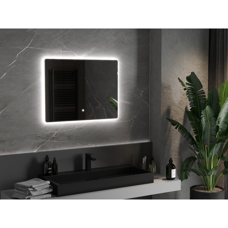 Mexen Sun backlit bathroom mirror 80 x 60 cm, LED 6000K, anti-fog - 9807-080-060-611-00