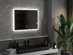 Mexen Sun illuminated bathroom mirror 80 x 60 cm, LED 6000K, anti-fog - 9807-080-060-611-00