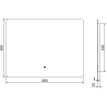 Mexen Sun illuminated bathroom mirror 80 x 60 cm, LED 6000K, anti-fog - 9807-080-060-611-00