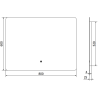 Mexen Sun illuminated bathroom mirror 80 x 60 cm, LED 6000K, antifog - 9807-080-060-611-00
