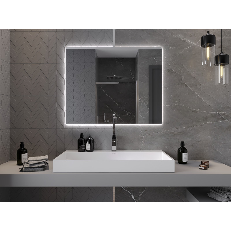 Mexen Sun Backlit Bathroom Mirror 100 x 80 cm, LED 6000K, Anti-steam - 9807-100-080-611-00