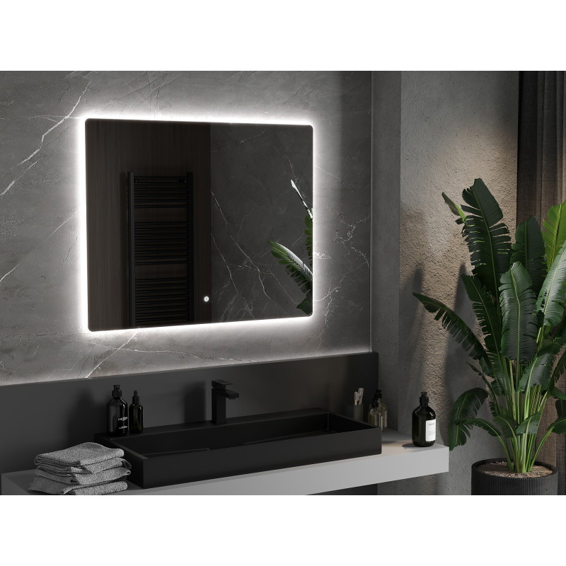 Mexen Sun Backlit Bathroom Mirror 100 x 80 cm, LED 6000K, Anti-steam - 9807-100-080-611-00