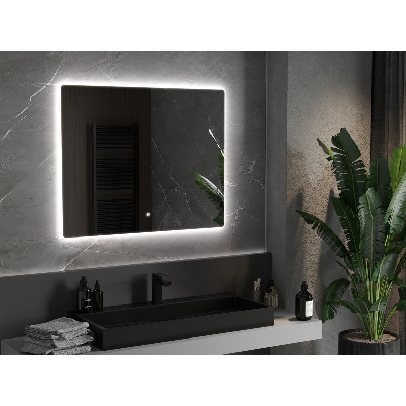 Mexen Sun illuminated bathroom mirror 100 x 80 cm, LED 6000K, anti-fog - 9807-100-080-611-00