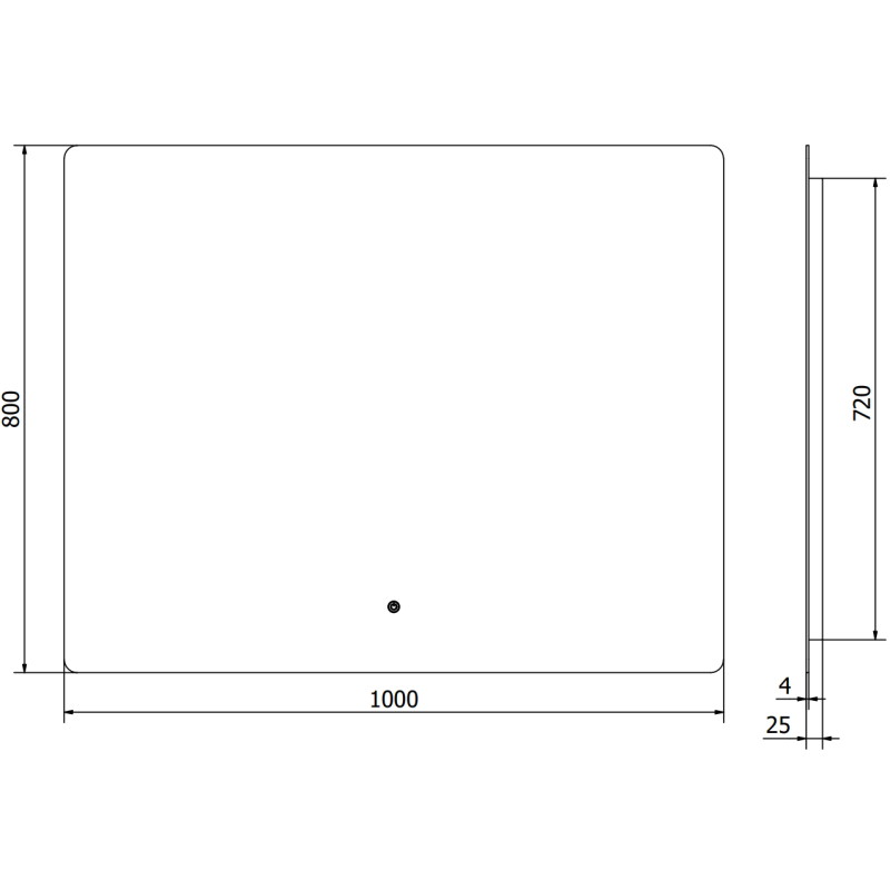 Mexen Sun illuminated bathroom mirror 100 x 80 cm, LED 6000K, anti-fog - 9807-100-080-611-00
