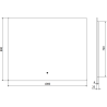 Mexen Sun illuminated bathroom mirror 100 x 80 cm, LED 6000K, anti-fog - 9807-100-080-611-00