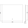 Mexen Sun illuminated bathroom mirror 100 x 80 cm, LED 6000K, demister - 9807-100-080-611-00
