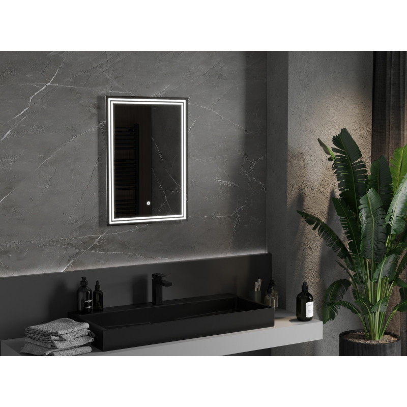Mexen Taco bathroom mirror illuminated 50 x 70 cm, LED 6000K, anti-fog - 9805-050-070-611-00