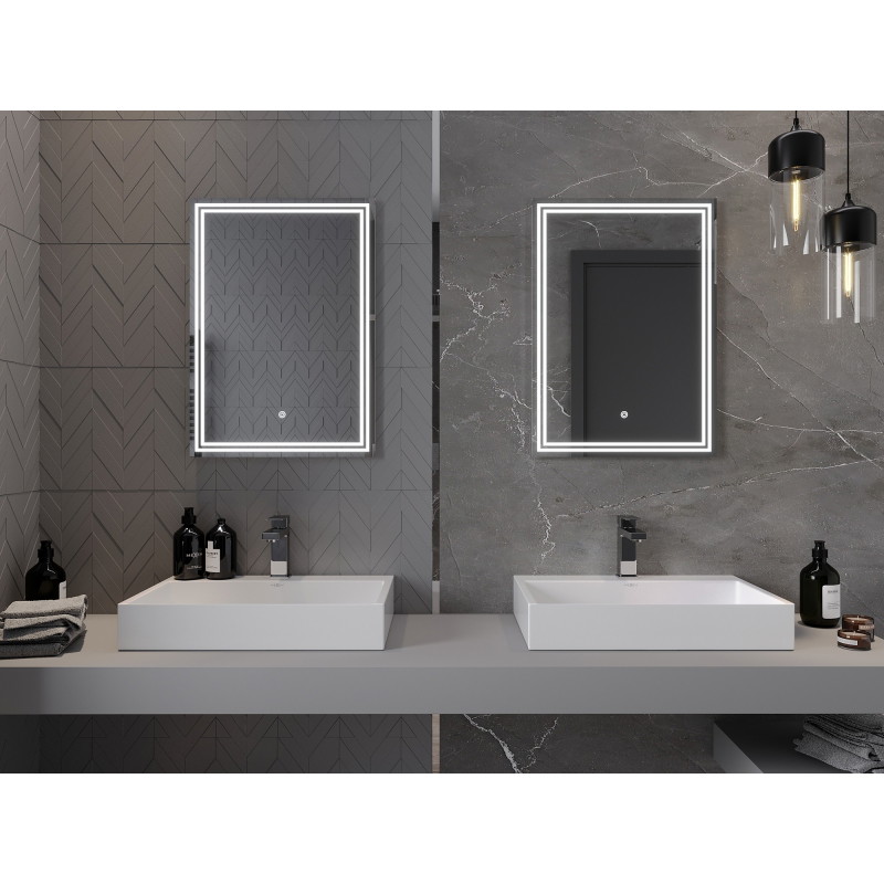 Mexen Taco bathroom mirror illuminated 50 x 70 cm, LED 6000K, anti-fog - 9805-050-070-611-00
