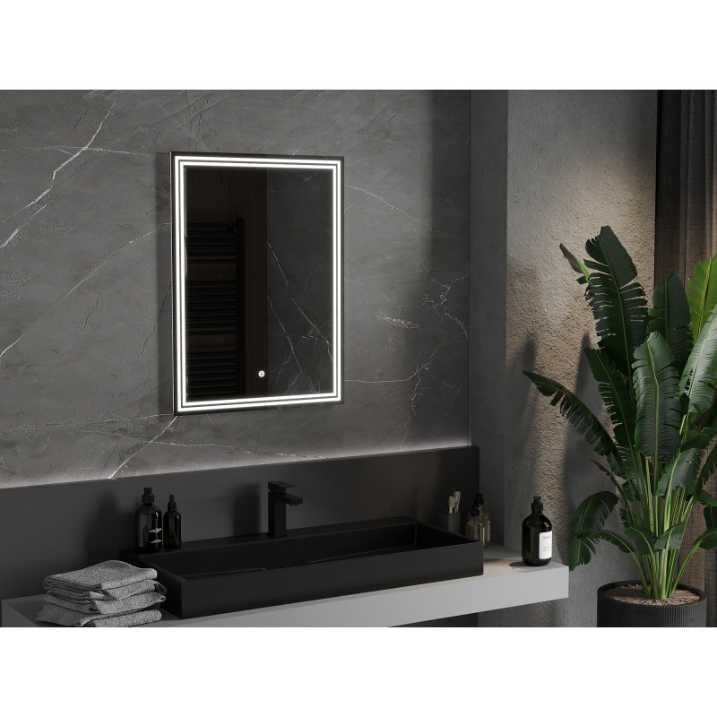 Mexen Taco illuminated bathroom mirror 60 x 80 cm, LED 6000K, anti-fog - 9805-060-080-611-00