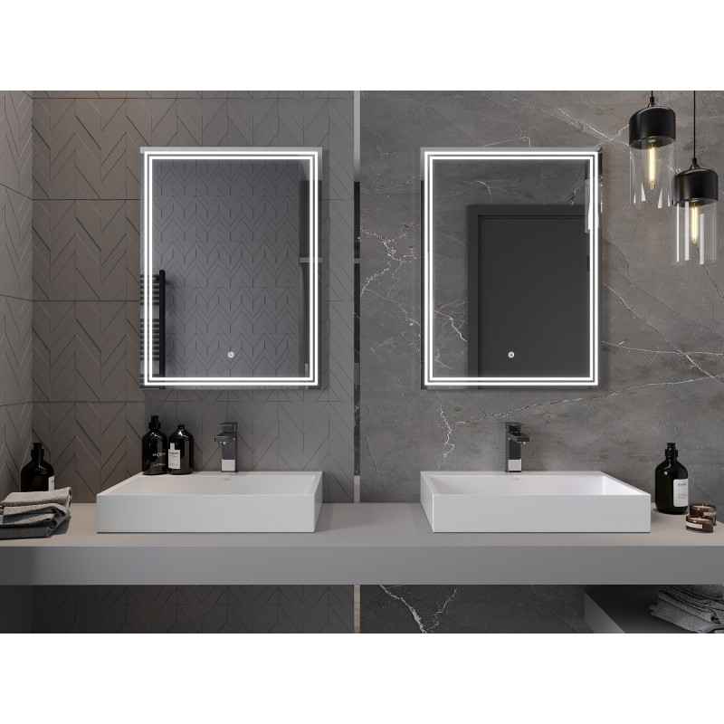 Mexen Taco illuminated bathroom mirror 60 x 80 cm, LED 6000K, anti-fog - 9805-060-080-611-00