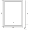 Mexen Taco illuminated bathroom mirror 60 x 80 cm, LED 6000K, demister - 9805-060-080-611-00
