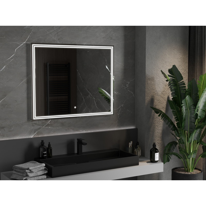Mexen Taco backlit bathroom mirror 100 x 80 cm, LED 6000K, anti-fog - 9805-100-080-611-00
